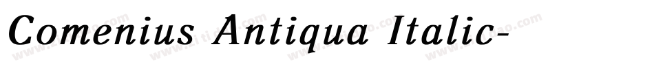 Comenius Antiqua Italic字体转换